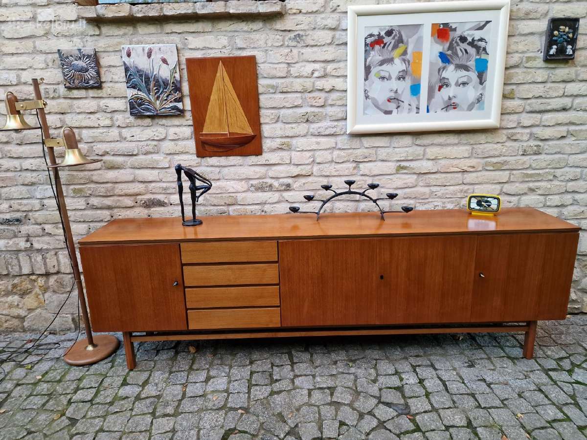 Vintažinė mid century riešutmedžio indauja/komoda - nuotraukos Nr. 31