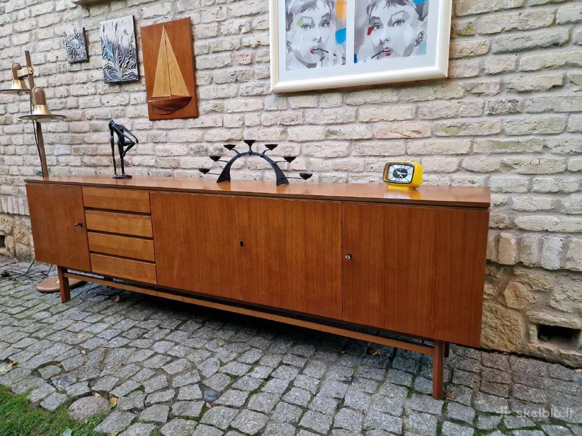 Vintažinė mid century riešutmedžio indauja/komoda - nuotraukos Nr. 32