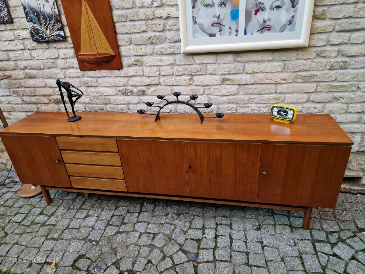 Vintažinė mid century riešutmedžio indauja/komoda - nuotraukos Nr. 35
