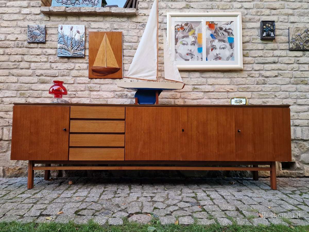 Vintažinė mid century riešutmedžio indauja/komoda - nuotraukos Nr. 38