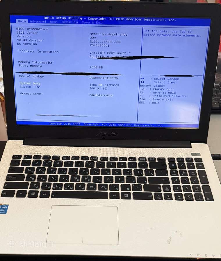 Asus x502c dalimis