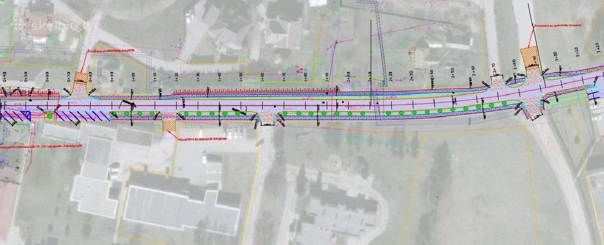 Kelių, gatvių statinių, nuovažų projektavimas