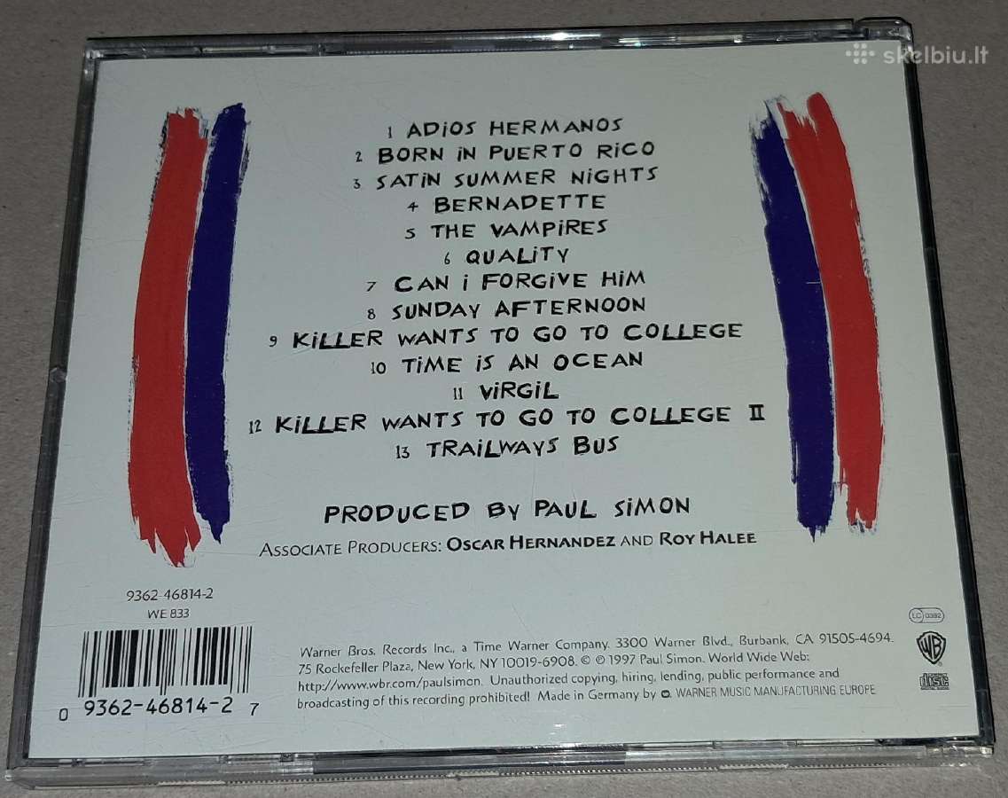 Paul Simon – Songs From The Capeman (Audio CD) - nuotraukos Nr. 2