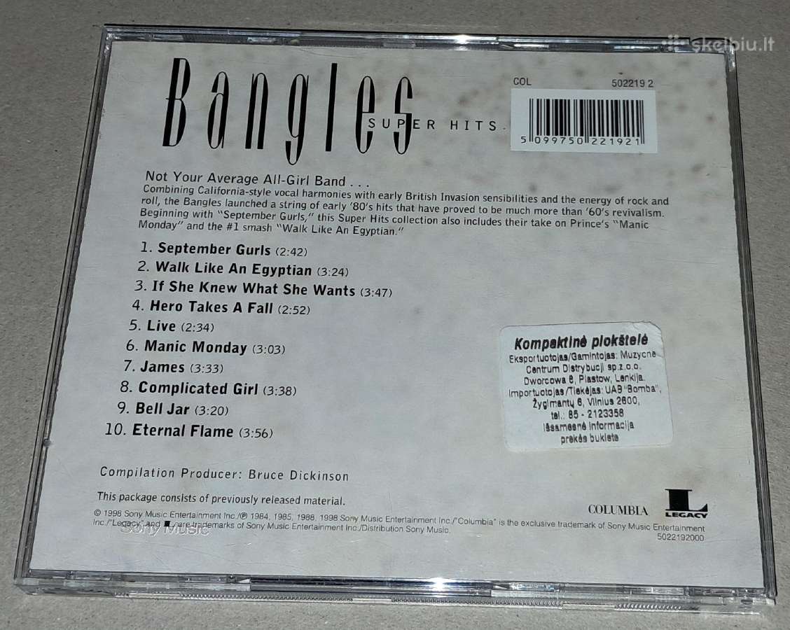 Bangles – Super Hits (Audio CD) - nuotraukos Nr. 2