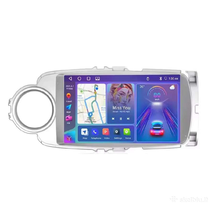 Toyota Yaris 2005-2017 android multimedija - nuotraukos Nr. 4