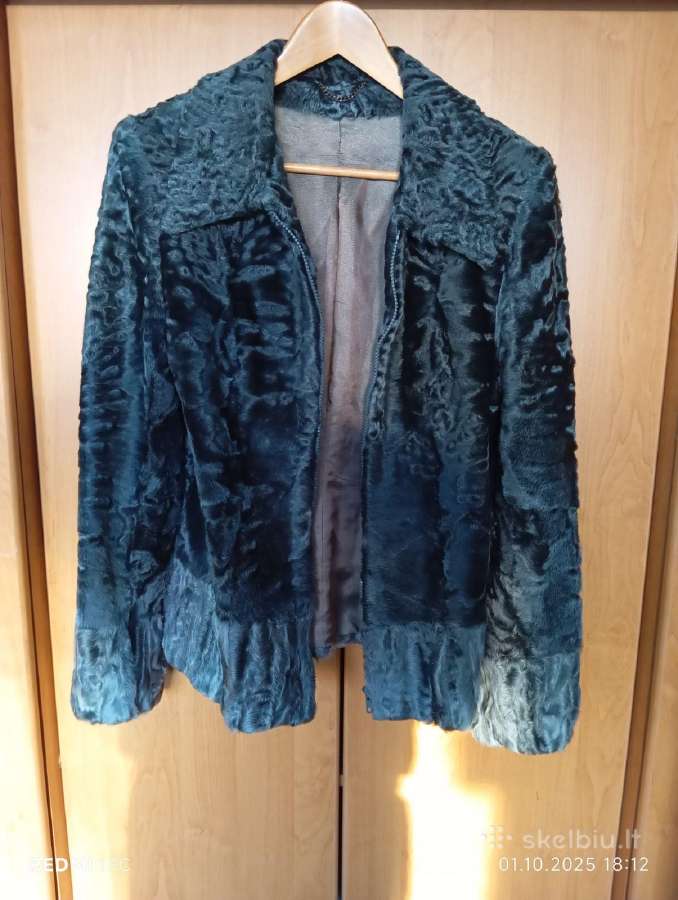 Moteriška Karakul kailinė striukė, 38-40 dydis