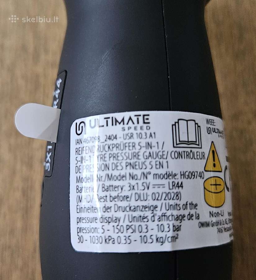 Padangų slėgio matuoklis 5 in 1 - nuotraukos Nr. 7