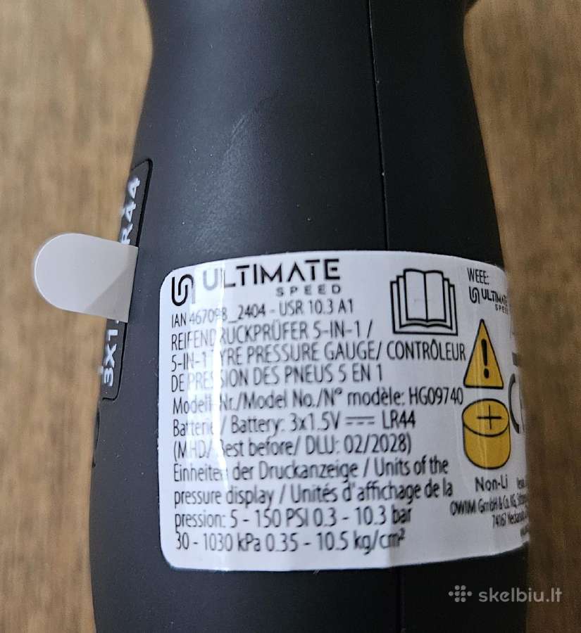 Padangų slėgio matuoklis 5 in 1 - nuotraukos Nr. 3