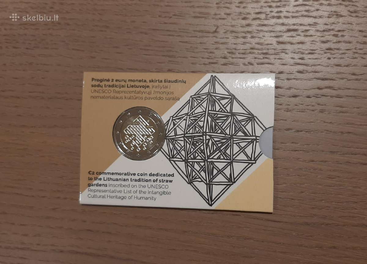 2€ moneta skirta Šiaudiniu sodų tradicijai