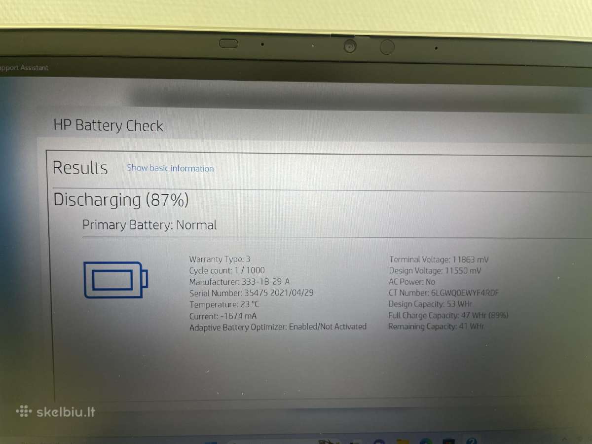 Hp Elitebook 830 G8 i5-1135g7 16gb RAM 512gb SSD - nuotraukos Nr. 9