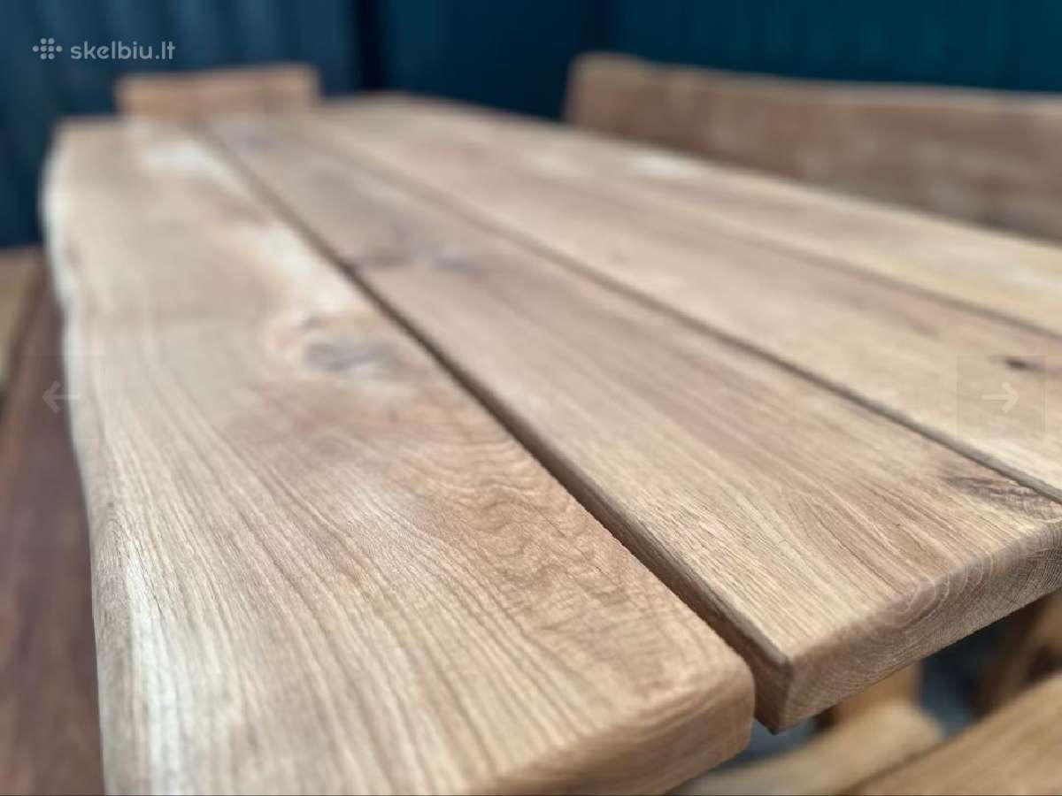 Nauji Ąžuoliniai baldai, suolai, kėdutės - nuotraukos Nr. 15