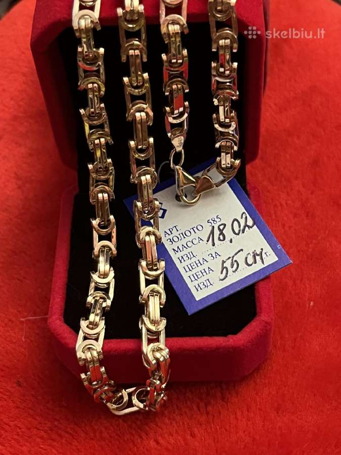 Prabangi masyvi auksinė Gucci grandinė 55cm - nuotraukos Nr. 5