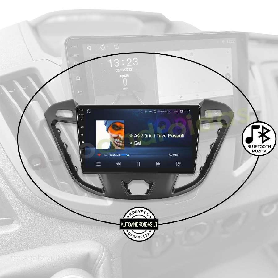 Ford Transit Custom 2012-21 Android multimedija - nuotraukos Nr. 6