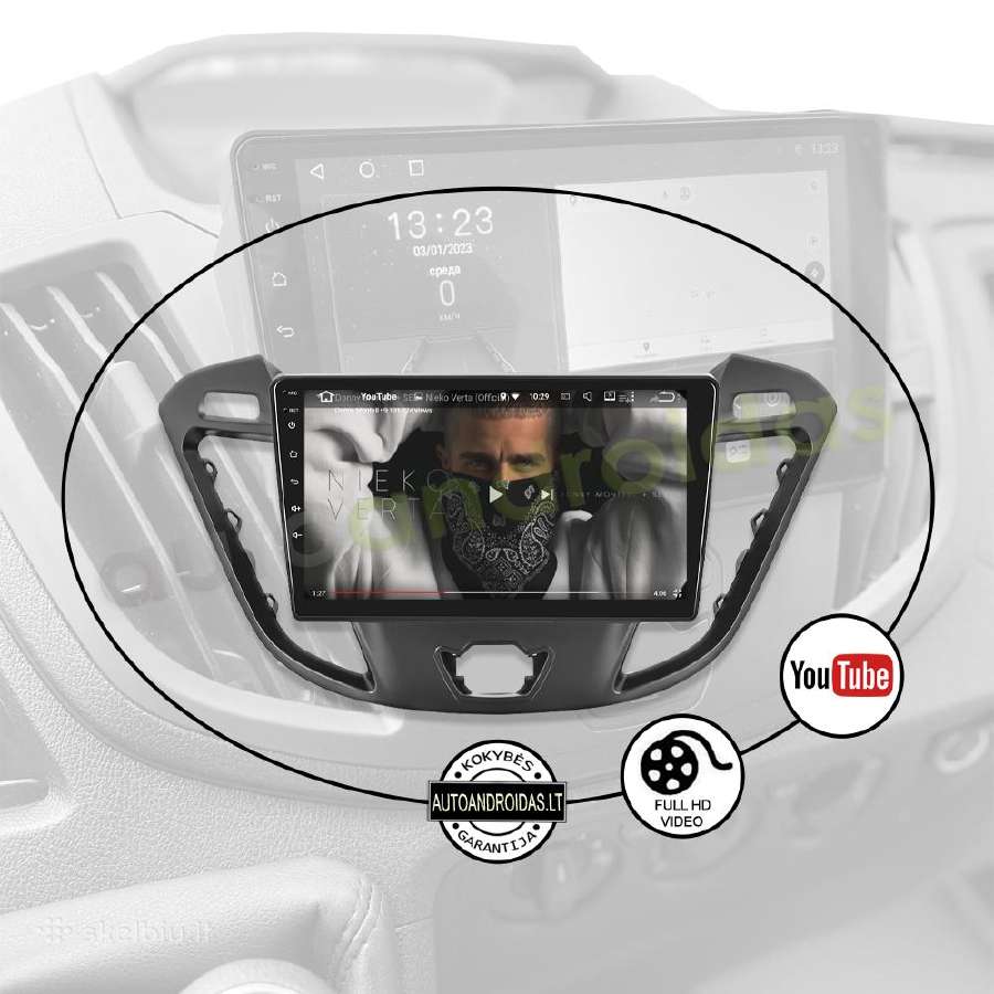Ford Transit Custom 2012-21 Android multimedija - nuotraukos Nr. 9