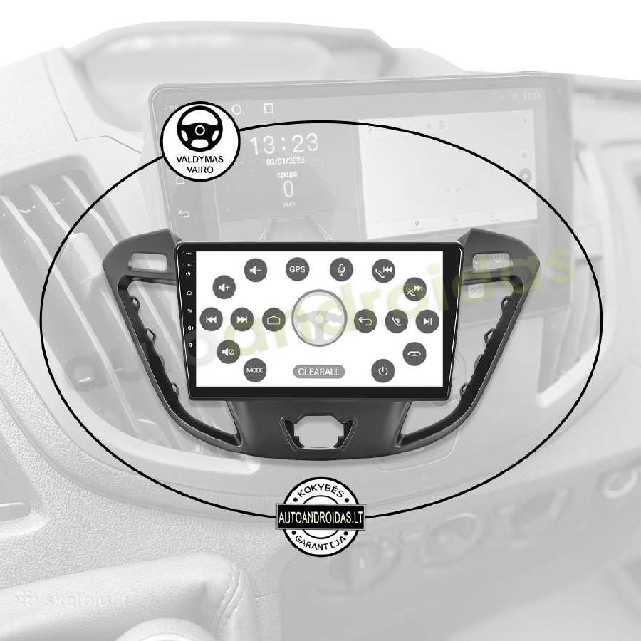 Ford Transit Custom 2012-21 Android multimedija - nuotraukos Nr. 12