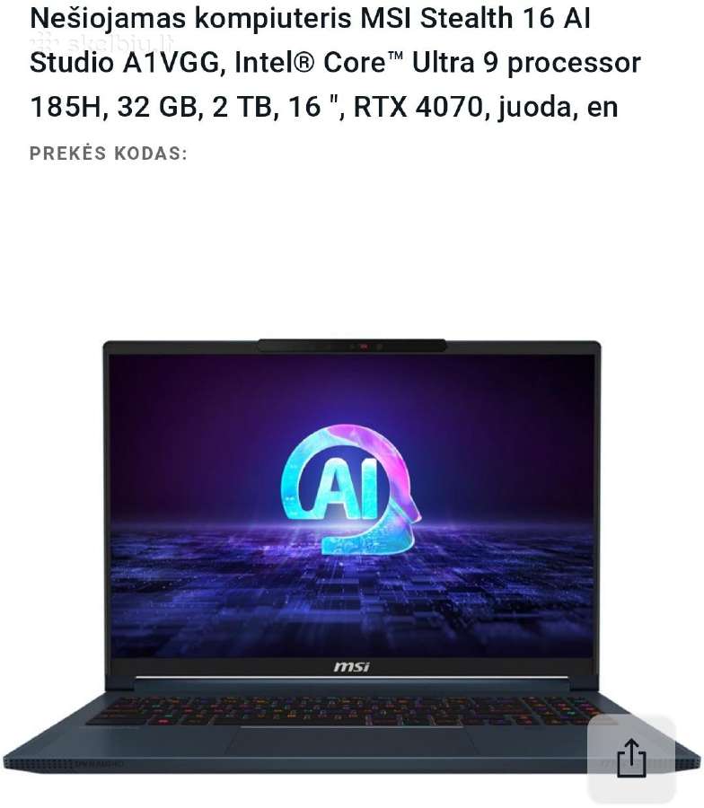 Msi Stealth 16 AL Studio A1vgg