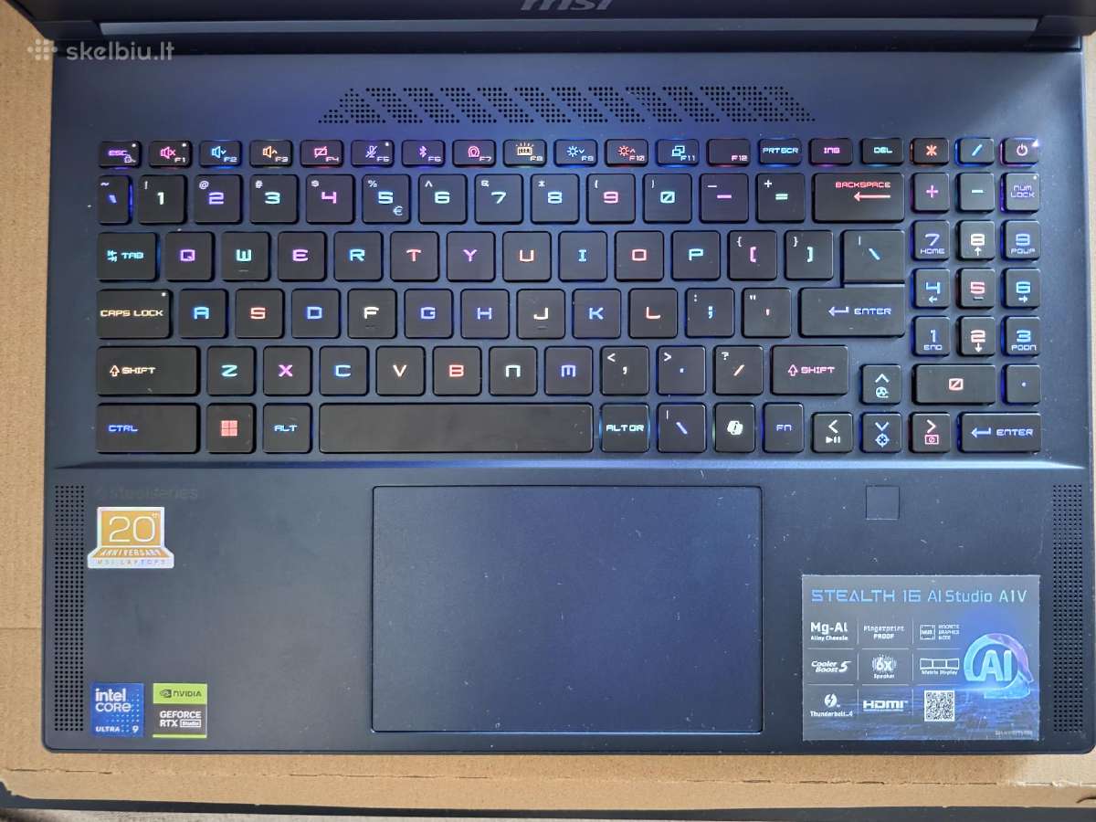 Msi Stealth 16 AL Studio A1vgg - nuotraukos Nr. 6