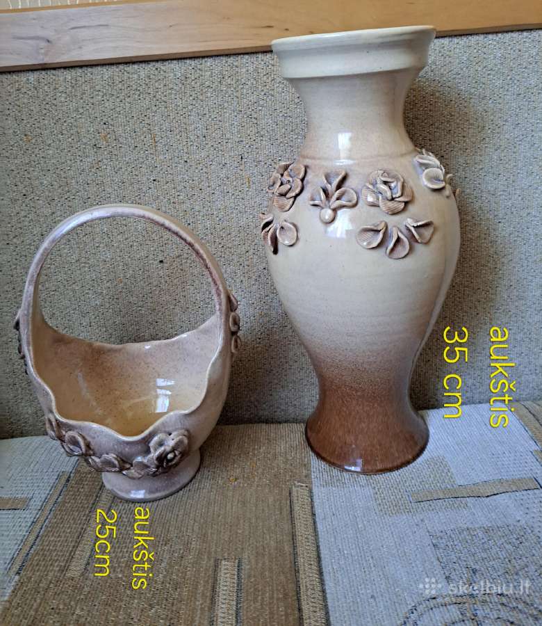 Molinė vaza ir krepšelis