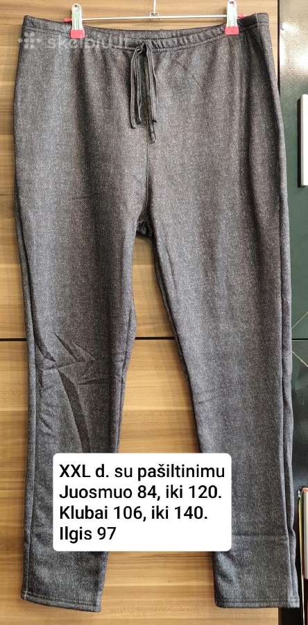 XXL moteriški juodi džinsų imitacijos leginsai pa