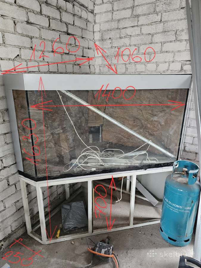 Parduodu 1000ltr akvariumą su rėmu/spintele - nuotraukos Nr. 4