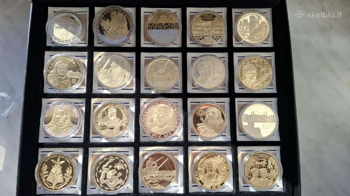 Monetaria paauksuotų medalių kolekcija pigiau