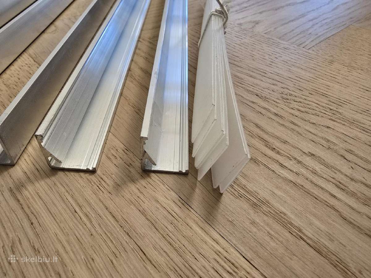 Aliuminio LED tvirtinimo profiliai su difuzoriais - nuotraukos Nr. 9