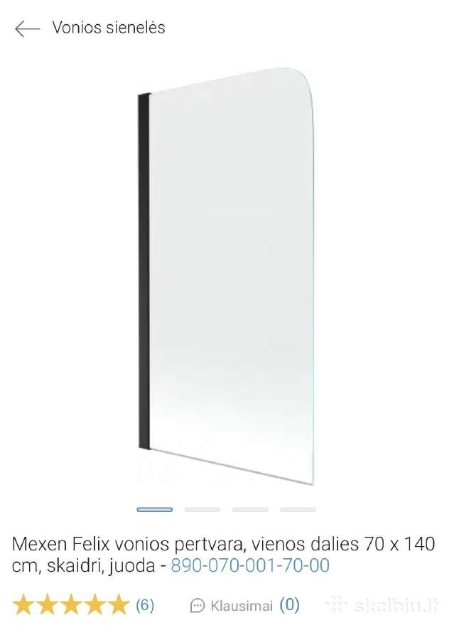 Parduodu vonios sienelę Mexen