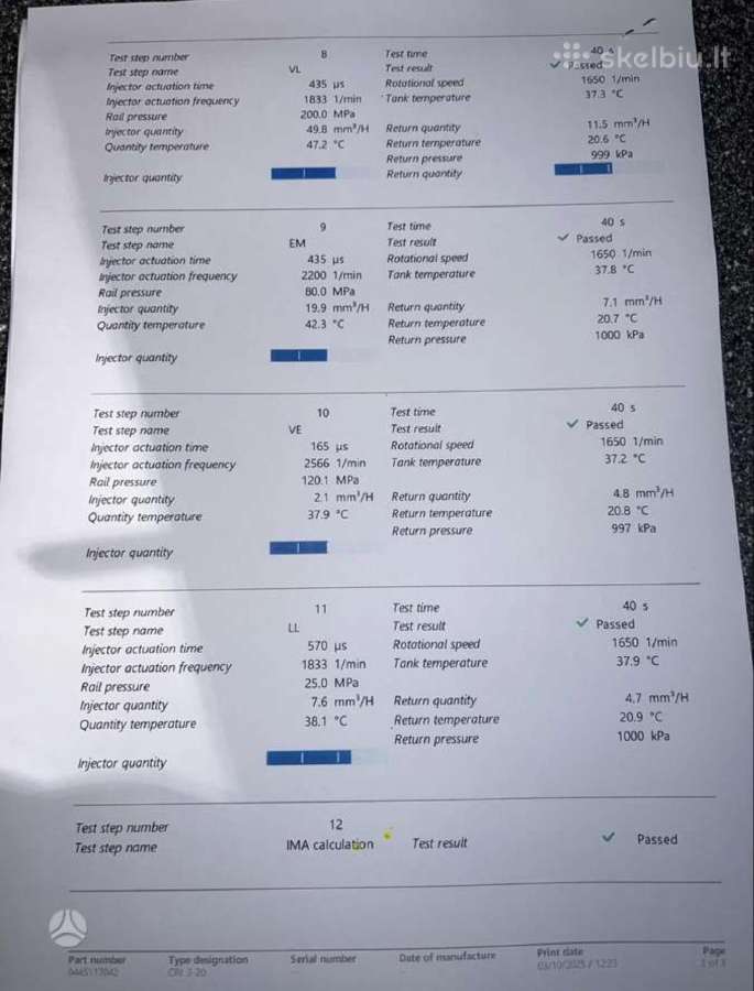 Audi VW 160-200kw 0445117042 purkstukai - nuotraukos Nr. 3
