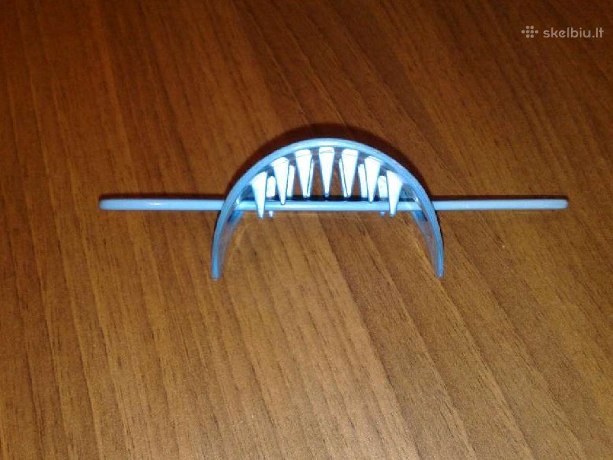 Melsvas tvirto plastiko segtukas ilgiems plaukams - nuotraukos Nr. 6