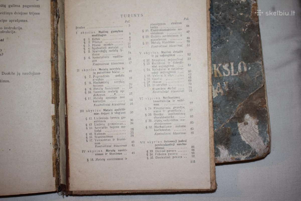 Mašinų mokslo pagrindai knyga 1 ir 2 dalis 1958 m. - nuotraukos Nr. 3