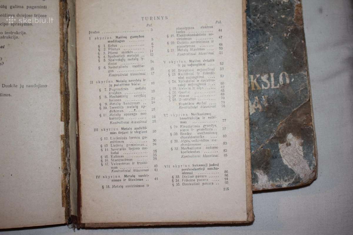 Mašinų mokslo pagrindai knyga 1 ir 2 dalis 1958 m. - nuotraukos Nr. 3