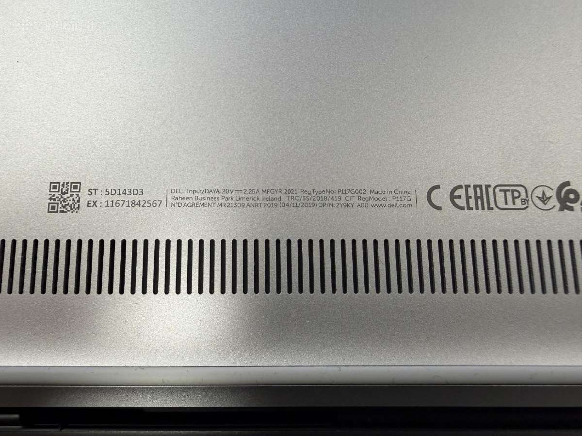Dell Xps 13 9310 11tg Gen i7-1185g7 3.00ghz - nuotraukos Nr. 9
