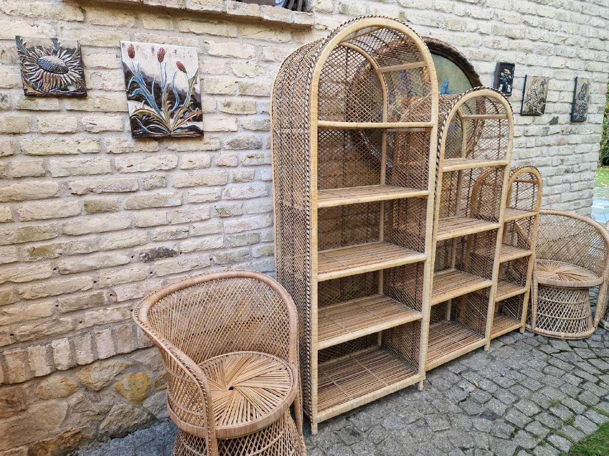 Vintažinės skelto bambuko rankų darbo etažerė - nuotraukos Nr. 27