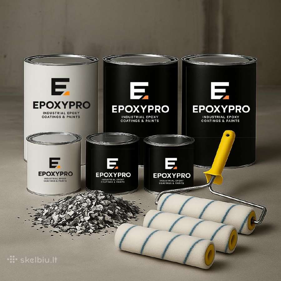 Epoksidinės grindis dažymo rinkiniai – 30 m²–100m²