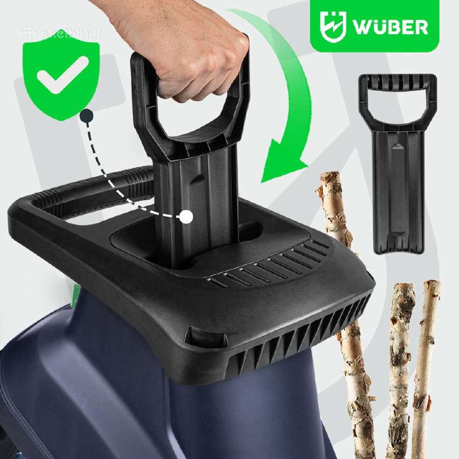 Wuber Elektrinis šakų smulkintuvas - nuotraukos Nr. 10