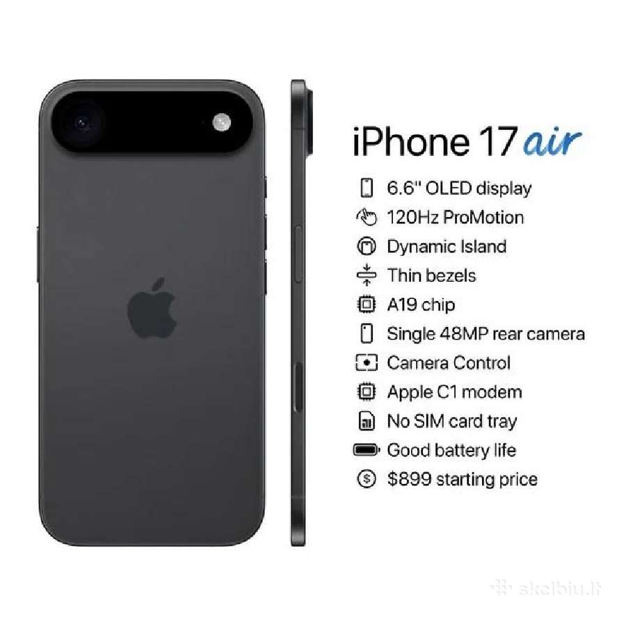 iPhone Air 256gb (esim only) naujas garantija - nuotraukos Nr. 4