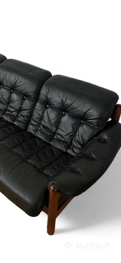 Vintažinė Gote mobler nassjo odinė sofa - nuotraukos Nr. 6