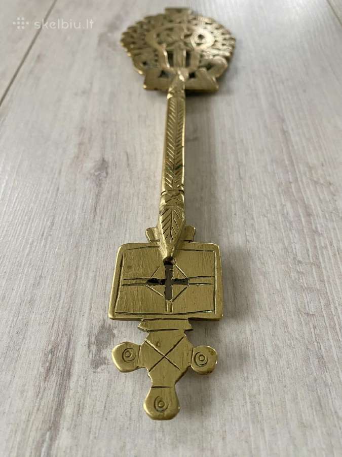 Vintažinis ortodoksų koptų kryžius iš bronzos - nuotraukos Nr. 6