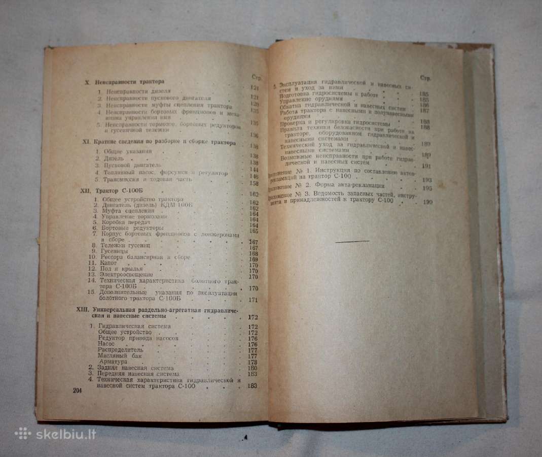 Vikšrinis traktorius C-100 serviso knyga 1962m - nuotraukos Nr. 10