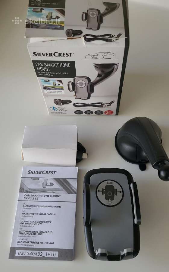 Universalus "Silver Crest"telefono laikiklis autom