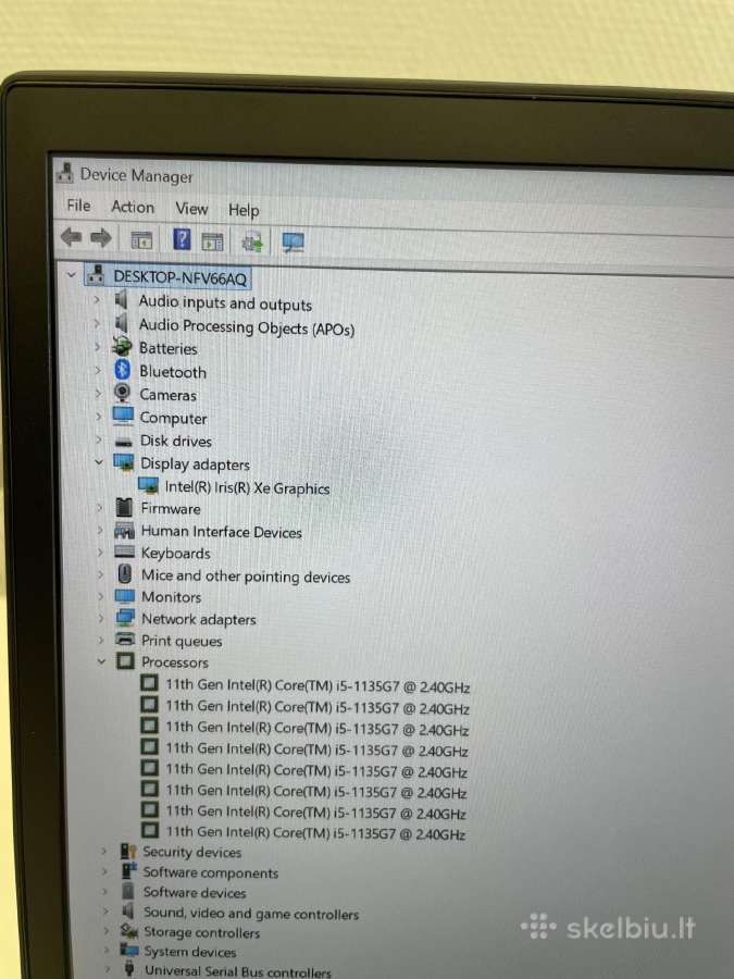 Lenovo Thinkpad X13 i5-1135g7 8gb RAM 256gb SSD - nuotraukos Nr. 9