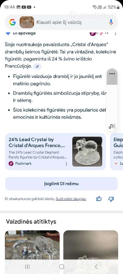 Kristoline statulele dramblys su jaunikliu - nuotraukos Nr. 4
