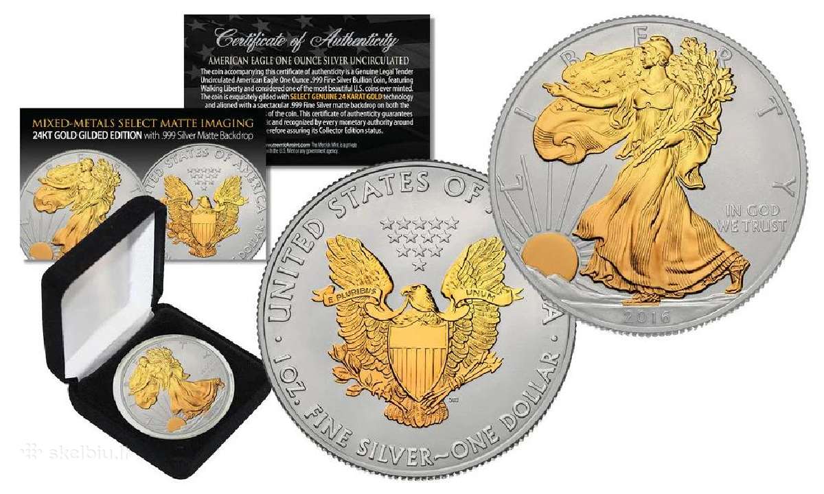 1 oz Silver Eagle, Amerikos sidabrinis erelis. - nuotraukos Nr. 2