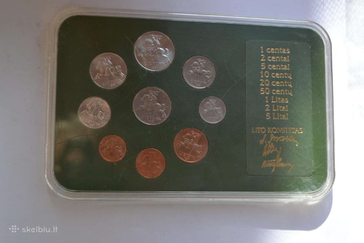 1991 m.bankinis rinkinys litai-centai - nuotraukos Nr. 2
