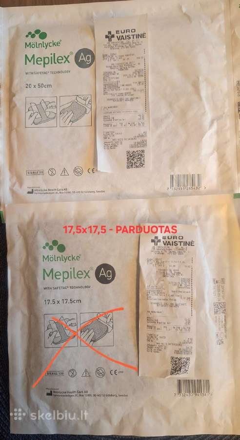 Tvarstis Mepilex Ag su sidabru 20x50cm - nuotraukos Nr. 2