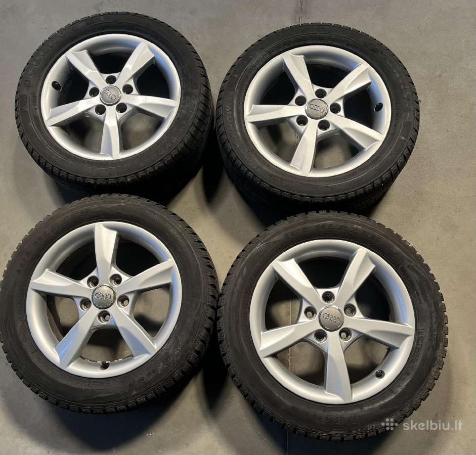 Audi ratlankiai R16/55/205 su žieminėmis padangomi - nuotraukos Nr. 5