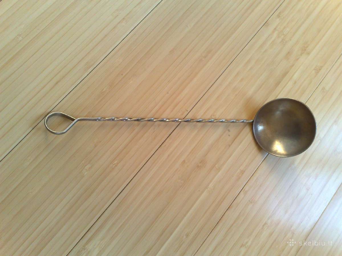 Vintage serviravimo šaukštas sukta rankena - nuotraukos Nr. 6