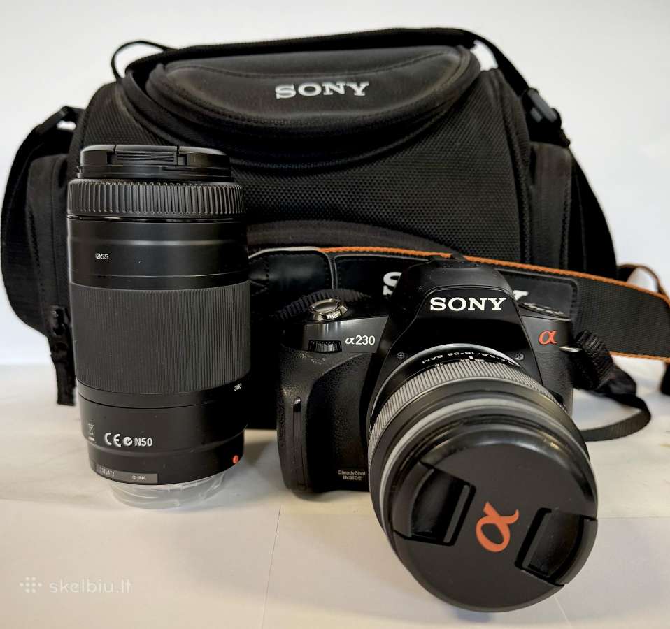 Fotoaparatas Sony Dslr -A230 ir 2 objektyvai