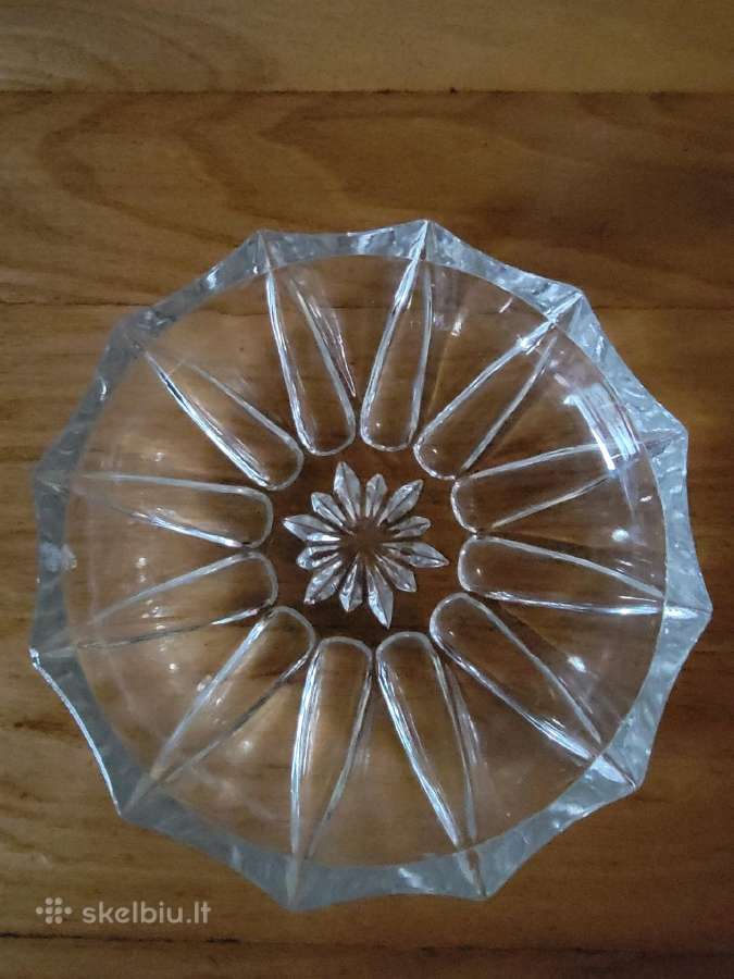 Nedidelė pusgilė krištolinė lėkštė - nuotraukos Nr. 3