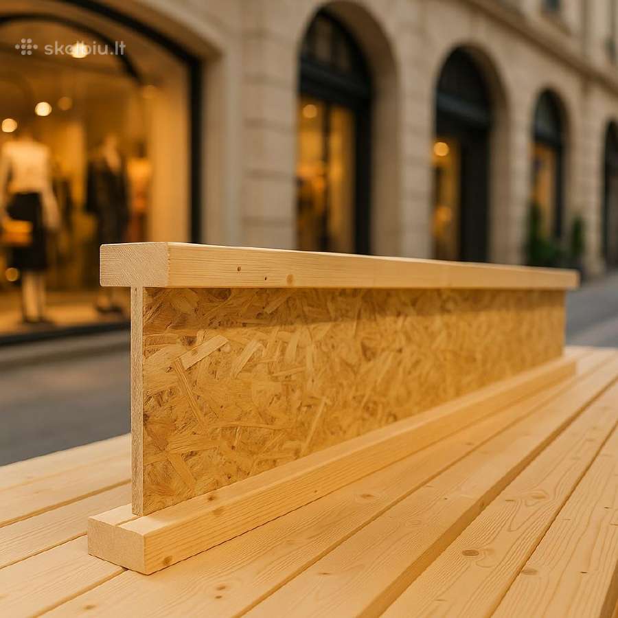 Medinės I-beam dvitėjės sijos - nuotraukos Nr. 2